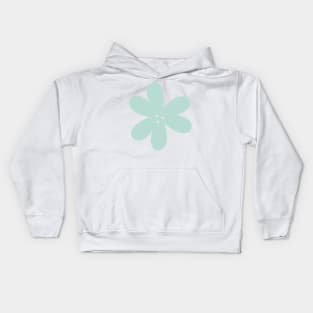 Cute Abstract Flower - Pastel Teal Green Kids Hoodie